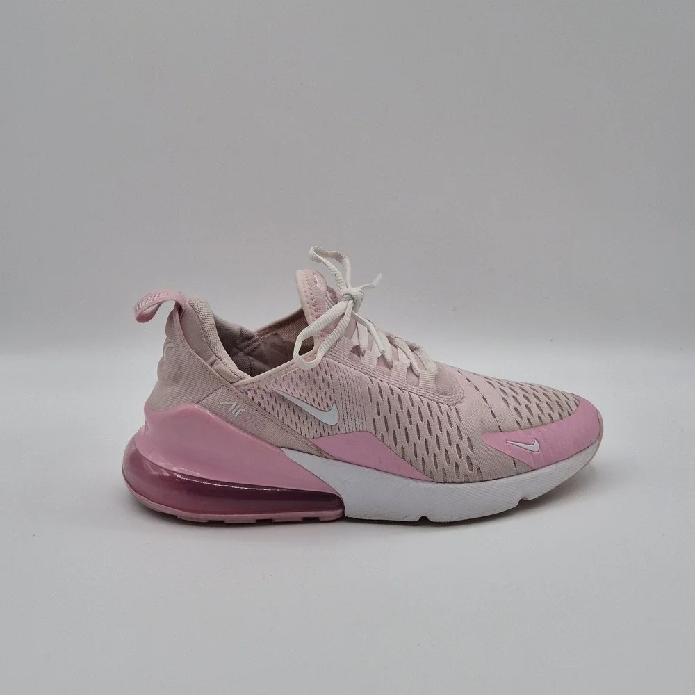 Nike Air Max 270 Shoes Youth Size 5.5Y Pink Mesh Running Sneakers CV9645-600